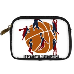 Basketball Never Stops Digital Camera Cases by Valentinaart