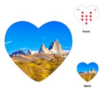 Snowy Andes Mountains, El Chalten, Argentina Playing Cards (Heart)  Front