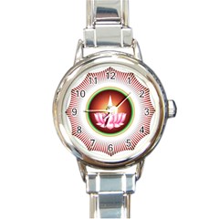 Ayyavazhi Symbol  Round Italian Charm Watch by abbeyz71