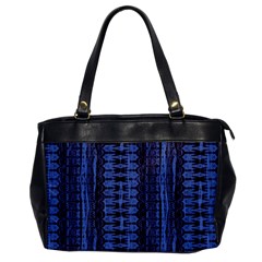 Wrinkly Batik Pattern   Blue Black Office Handbags by EDDArt