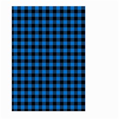 Lumberjack Fabric Pattern Blue Black Large Garden Flag (two Sides) by EDDArt