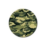 Camouflage Camo Pattern Rubber Coaster (Round) 