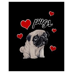 Love Pugs Drawstring Bag (small) by Valentinaart