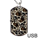 Skull pattern Dog Tag USB Flash (One Side)