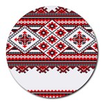 Consecutive Knitting Patterns Vector Round Mousepads
