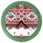 Consecutive Knitting Patterns Vector Color Wall Clocks