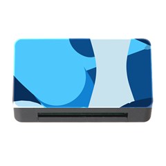 Blue Polka Memory Card Reader With Cf by Mariart