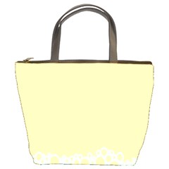 Bubbles Yellow Blue White Polka Bucket Bags by Mariart