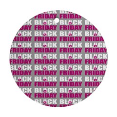 Black Friday Sale White Pink Disc Ornament (round) by Mariart