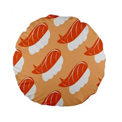 Fish Eat Japanese Sushi Standard 15  Premium Flano Round Cushions
