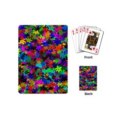 Flowersfloral Star Rainbow Playing Cards (mini)  by Mariart