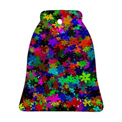 Flowersfloral Star Rainbow Bell Ornament (two Sides)