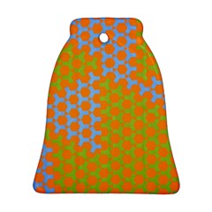 Green Blue Orange Bell Ornament (two Sides) by Mariart