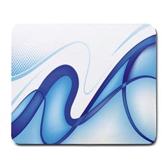 Glittering Abstract Lines Blue Wave Chefron Large Mousepads by Mariart