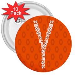 Iron Orange Y Combinator Gears 3  Buttons (10 Pack)  by Mariart