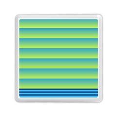 Line Horizontal Green Blue Yellow Light Wave Chevron Memory Card Reader (square)  by Mariart