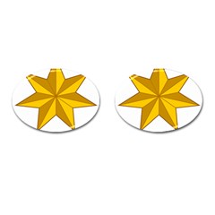 Star Yellow Blue Cufflinks (oval) by Mariart