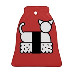 Sushi Cat Japanese Food Bell Ornament (two Sides) by Mariart