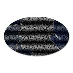 Sherlock Quotes Oval Magnet by Mariart