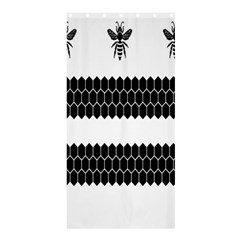 Wasp Bee Hive Black Animals Shower Curtain 36  X 72  (stall)  by Mariart