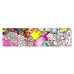 Beautiful Colorful Doodle Satin Scarf (oblong) by Nexatart