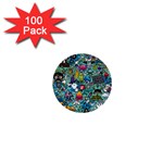 Colorful Drawings Pattern 1  Mini Buttons (100 pack) 