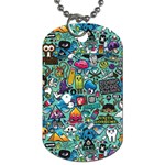 Colorful Drawings Pattern Dog Tag (Two Sides)