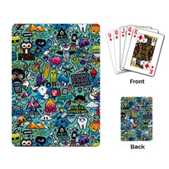 Colorful Drawings Pattern Playing Card