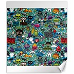 Colorful Drawings Pattern Canvas 8  x 10 