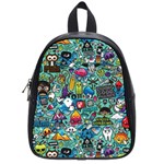 Colorful Drawings Pattern School Bags (Small) 