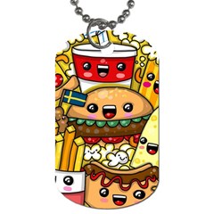 Cute Food Wallpaper Picture Dog Tag (two Sides) by Nexatart