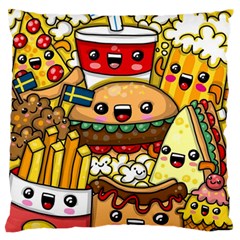 Cute Food Wallpaper Picture Large Flano Cushion Case (one Side) by Nexatart