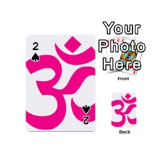 Hindu Om Symbol (deep Pink) Playing Cards 54 (mini)  by abbeyz71