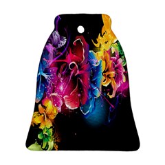Abstract Patterns Lines Colors Flowers Floral Butterfly Ornament (bell) by Mariart
