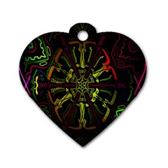 Inner Peace Star Space Rainbow Dog Tag Heart (one Side) by Mariart