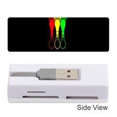 Lamp Colors Green Yellow Red Black Memory Card Reader (stick)  by Mariart