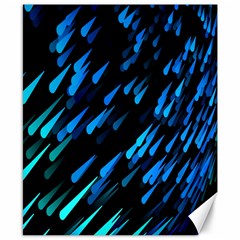 Meteor Rain Water Blue Sky Black Green Canvas 8  X 10  by Mariart