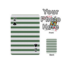 Plaid Line Green Line Horizontal Playing Cards 54 (mini)  by Mariart