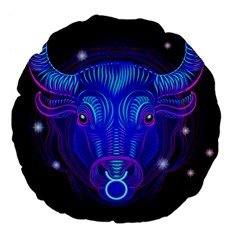 Sign Taurus Zodiac Large 18  Premium Flano Round Cushions by Mariart