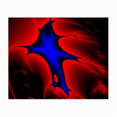 Space Red Blue Black Line Light Small Glasses Cloth (2-side) by Mariart