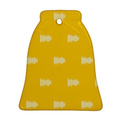Waveform Disco Wahlin Retina White Yellow Ornament (bell) by Mariart