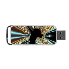 Silver Gold Hole Black Space Portable Usb Flash (one Side) by Mariart