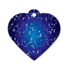 Astrology Illness Prediction Zodiac Star Dog Tag Heart (one Side) by Mariart