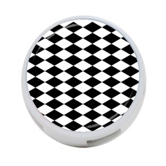 Diamond Black White Plaid Chevron 4-port Usb Hub (one Side) by Mariart