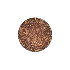 Gold And Brown Background Patterns Golf Ball Marker