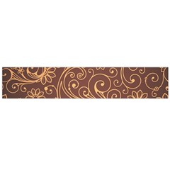 Gold And Brown Background Patterns Flano Scarf (large) by Nexatart