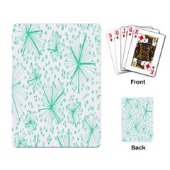 Pattern Floralgreen Playing Card