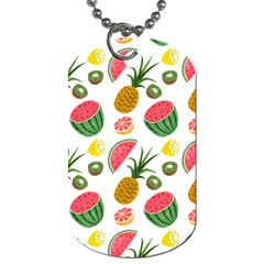 Fruits Pattern Dog Tag (one Side)