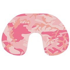 Pink Camo Print Travel Neck Pillows by Nexatart