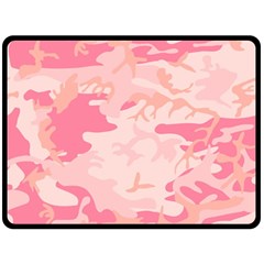 Pink Camo Print Double Sided Fleece Blanket (large) 
